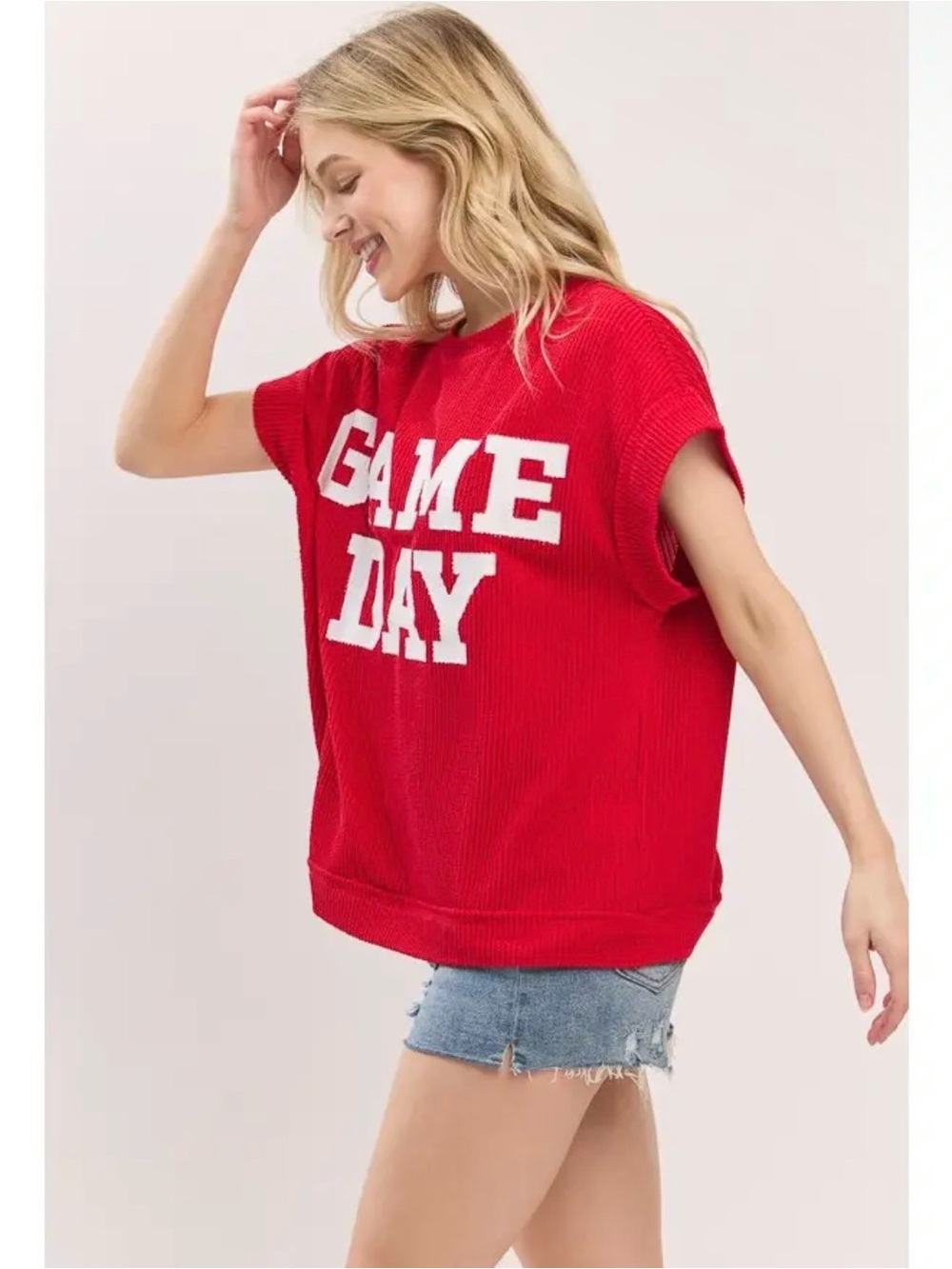 Friday Night Lights Game Day Top – Red - Picture 3 of 7